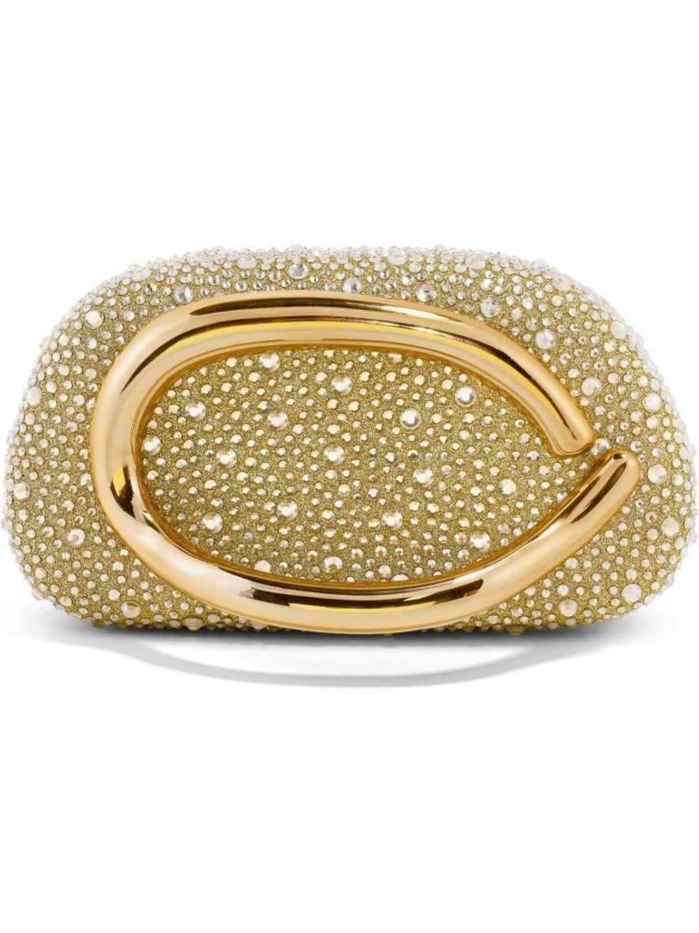 Women's Rhinestone Gold Acrylic Clutch Chain Handle Formal Evening Purse Bag